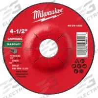 MILWAUKEE Grinding Wheel: Type 27, 4 1/2" x 1/4" x 7/8", Silicon Carbide, 24 Grit (MPN 49-94-1955). Key specifications — Brand: MILWAUKEE.