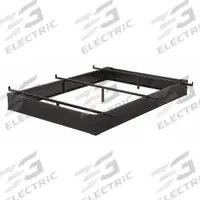 RIZE Bed Base: Full Fits Mattress Size, 6 in Overall Ht, Metal, Black (MPN J6MB46 BC). Key specifications — Brand: RIZE; Material: Metal.