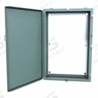 HAMMOND Electrical Enclosure: Steel, 36 in x 24 in x 8 in, NEMA 12/13/3R/4, w/Panel, Solid Cover (MPN 1418N4L8). Key specifications — Closure Method: Clamps; Brand: HAMMOND; Knockouts: Not Included.