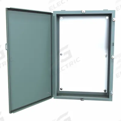 HAMMOND Electrical Enclosure: Steel, 36 in x 24 in x 8 in, NEMA 12/13/3R/4, w/Panel - Steel Washdown Enclosures