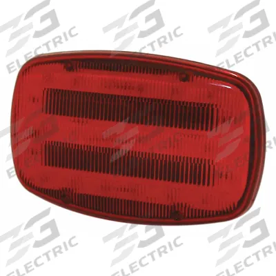 ECCO Warning Light: Concealed Warning Light, Red, 6 5/16 in Overall Wd, 3 7/8 in Overall Ht - Vehicle Concealed Mount Flashing Lights