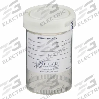 MEDEGEN MEDICAL PRODUCTS Specimen Container: 3 fl oz Capacity - oz, 90 mL Capacity - mL - Sterile Medical Specimen Containers