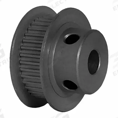 Dayton Timing Pulley: Modified Curvilinear, Fixed, For GT Timing Belt Section - GT Section Fixed-Bore Timing Pulleys with Hub