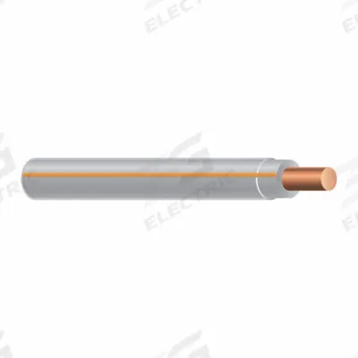 SOUTHWIRE Wire: Copper, 12 AWG, 1 Conductors, Solid, Gray/Orange, 500 ft Lg - Copper THHN/THWN Building Wires