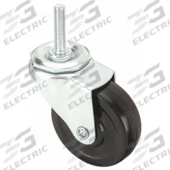 APPROVED VENDOR Stem Caster: Swivel, 3 in Wheel Dia., 1 in Wheel Wd, Rubber, 100 lb Load Capacity (MPN F1RR03052S-S10). Key specifications — Brand: APPROVED VENDOR; Thread Size: 3/8"-16; Roll Up: Swivel.