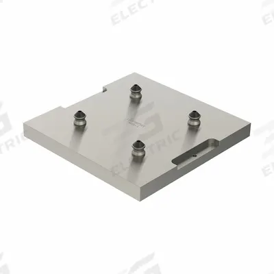 JERGENS Fixture Plate: ZPS, Steel, Square, 38.8 lb Wt, 300 mm W x 300 mm L x 47.4 mm H - Zero Point System Fixture Plates