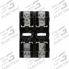 BUSSMANN Fuse Block: Open Block Design, 2 Pole, 600 V AC, Pressure Plate, Non-Indicating (MPN JM60030-2PR). Key specifications — Brand: BUSSMANN.