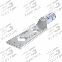 Compression Lug: For 6 AWG, Stranded Wire, 1/4 in Stud Size, Long, Copper Barrel (MPN YAZV6C2TC14FX). Key specifications — Inspection Hole: Yes; For Wire Type: Stranded; For Wire Sizes: 6 AWG; Brand: BURNDY; Manufacturer Part Number: YAZV6C2TC14FX.