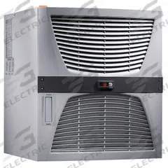 RITTAL Enclosure Cooler: 3,071 BtuH, Indoor Dust-Tight, Cooling Only, 230 V, 12, Roof Mount (MPN 3318610). Key specifications — Brand: RITTAL; Mounting Type: Roof Mount; Operation Mode: Cooling Only; Operating Voltage: 230 V.