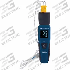 REED INSTRUMENTS Thermocouple Thermometer: -328°F to 2,501°F, For Type K Thermocouple Type (MPN R1640). Key specifications — Accuracy: ±0.05 % of Reading + 1.8 °F/1 °C Below 148 °F/100 °C; Brand: REED INSTRUMENTS; Thermocouple Temperature Fahrenheit - Maximum: 2,501 °F.