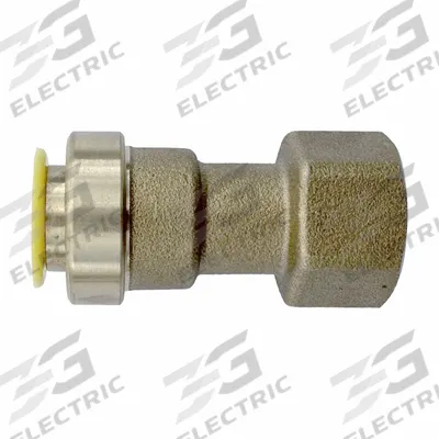 QUICKFITTING Push-Fit Adapter Fitting: 1/2 in OD x 1/2 in Pipe Size, Push-to-Connect x FNPT - Removable Brass Push-to-Connect Tube Fittings