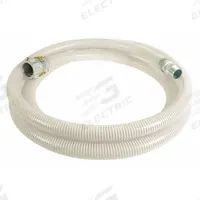Water Suction and Discharge Hose: 1 1/4 in Hose Inside Dia., 90 psi, Clear/White, 20 ft Hose Lg (MPN 45DU43). Key specifications — Temp. Range: -10° to 130°F; Hose Color: White; Brand: APPROVED VENDOR.