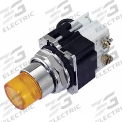 EATON Pilot Light: 30 mm Panel Mounting Size, Yellow, Incandescent, 10250T Series (MPN 10250T74NY). Key specifications — Series: 10250T; Brand: EATON; Includes Push-To-Test: Push-To-Test Included.