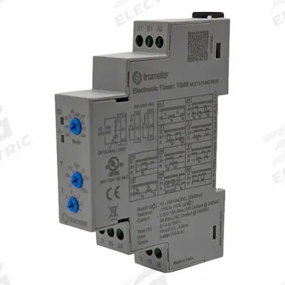 TRUMETER Time Delay Relay: 12 to 240V AC/DC - DIN Rail-Mounted Relays