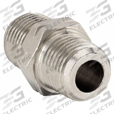 AIGNEP USA Metal Pipe Straight: Straight, 1/8 in x 1/8 in - Nickel-Plated Threaded Low-Pressure Pipe Fittings