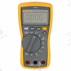 FLUKE Digital Multimeter: TRMS, CAT III 600V, 600 V Max AC Volt Measurement, 6,000 Instrument Counts (MPN FLUKE-117). Key specifications — Instrument Counts: 6,000; Brand: FLUKE; Calibration Certificate Included: Not Included.
