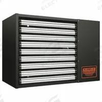 RE-VERBER-AIR Gas Wall and Ceiling Unit Heater: 100,000 BtuH Heating Capacity Input, Blower (MPN FA-100N). Key specifications — Fuel Type: Natural Gas; Combustion Type: Separated; Brand: RE-VERBER-AIR; Fan Type: Blower; Gas Connection Size, Gas Connection Type: 1/2 in NPT; Overall Dimensions - H x W x D: 21 in x 40 in x 20 in.