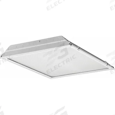 LITHONIA LIGHTING Recessed Troffer: 2 ft Lg, 2 ft Wd, 3,360 lm, 3500K, 28.6 W - 2 ft. x 2 ft. LED Flat Panels & Troffers