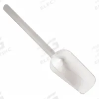 Scoop: Non-Sterile, Polypropylene, 60 mL Capacity - mL, 2 fl oz Capacity - oz, 20.5 cm Overall Lg (MPN F36748-0000). Key specifications — Standards: FDA Grade Material; Color: White; Product Type: Scoop; Brand: APPROVED VENDOR.
