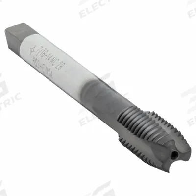 CLEVELAND Spiral Point Tap: 7/16"-14 UNC, 2B, 3 Flute, Plug Chamfer - Spiral-Point Taps for Steel & Stainless Steel