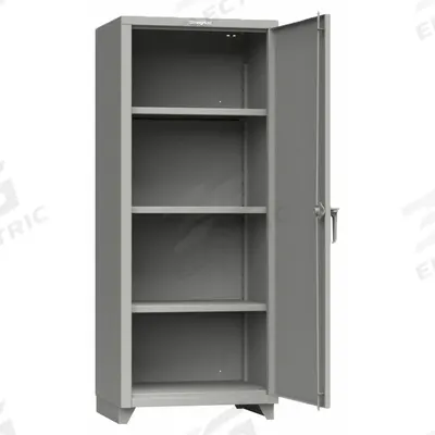 STRONG HOLD Storage Cabinet: 30 in x 24 in x 75 in, Swing Handle & Padlock Hasp - Industrial Shelf Cabinets