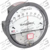 DWYER Differential Pressure Gauge: Back/Single-Side, 1/8 in NPT Female, 2000, 4 in Dial, IP67, IP67 (MPN 2302). Key specifications — Sensor Type: Diaphragm; Series: 2000; Housing Material: Die Cast Aluminum; Certificate of Calibration: Not Included.