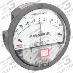 DWYER Differential Pressure Gauge: Back/Single-Side, 1/8 in NPT Female, 2000, 4 in Dial, IP67, IP67 (MPN 2302). Key specifications — Sensor Type: Diaphragm; Series: 2000; Housing Material: Die Cast Aluminum; Certificate of Calibration: Not Included.