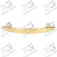 MONROE PMP Pull Handle: Threaded Holes, Zinc, Gold, #8-32 Screw Size, 0.13 in, 0.75 in Projection (MPN PH-0164). Key specifications — Brand: MONROE PMP; Projection Type: Non-Recessed; Material: Zinc; Finish: Bright Brass; Color: Gold; Folding Type: Fixed; Mounting Type: Threaded Holes; Screw Size: #8-32.