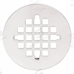 OATEY Strainer: Stainless Steel, Unfinished, 4 1/4 in Overall Dia, 1/4 in Overall Ht, Snap-In (MPN 42138). Key specifications — Color: Silver; Connection Type: Snap-In; Material: Stainless Steel.