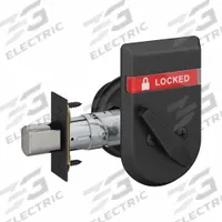 SCHLAGE Deadbolt Locks: Cylindrical, SFIC, 1 7/8 in Door Thick - Max, Occupancy-Indicating (MPN B572 622 IS-LOC). Key specifications — ADA Compliant: Yes; Brand: SCHLAGE; Cylinder Core Type: Small Format Interchangeable Core Cylinder; Finish: Black Painted; Keyway Type: Schlage C; Visual Indicator Message: Occupied/Vacant; Outside Locking Access: Coin Turn; Includes Core: Core Included.