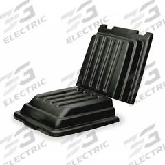 RUBBERMAID COMMERCIAL PRODUCTS Hinged Truck Lid: 52 in L 27 7/8 in W 9 in H, Fits 13.6 cu ft, Black (MPN FG9T2200BLA). Key specifications — Lid/Cover Material: MDPE; For Use With Grainger Item Number: 3LU60; For Use with Series: Universal; Brand: RUBBERMAID COMMERCIAL PRODUCTS; Color: Black.