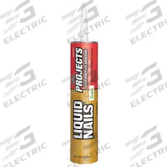 LIQUID NAILS Construction Adhesive: Projects, 10 fl oz, Cartridge, Off White, 70 g/L VOC Content Wt (MPN LN-704). Key specifications — Adhesive Color: Off White.