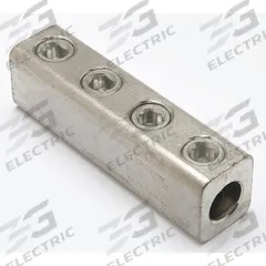 BURNDY Mechanical Connector: For Wire Size 6 AWG – 250 kcmil, 4 Wire Terminations (MPN AMS250). Key specifications — Brand: BURNDY; For Wire Material: Aluminum.