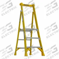 WERNER Podium Stepladder: 5 ft Ladder Size, Fiberglass, 375 lb Load Capacity, 21 lb Wt (MPN PD7303). Key specifications — Brand: WERNER; Included Features: Guard Rail.