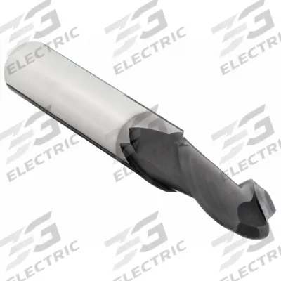 OSG Ball End Mill: Carbide, TiAlN Coated, 2 Flute, 6 mm Mill Dia, 19 mm LOC - General Purpose Carbide Ball End Mills