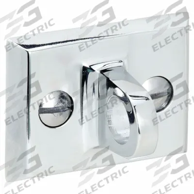 LAWRENCE METAL Wall Plate: 1 5/8 in Overall Ht, 1/2 in Overall Wd - Wall Plates for Rope Barriers