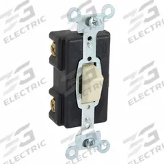HUBBELL Wall Switch: Push Button Switch, Single Pole, Maintained, Ivory, 120/277V AC, 20 A (MPN HBL1281I). Key specifications — Illuminated: No; Voltage Rating: 120/277V AC.
