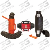 AIR SYSTEMS INTERNATIONAL Confined Space Fan Kit: 115 V AC, 8 in_10 in Duct Dia, 1/3 hp Horsepower (MPN SVF10EXCUP). Key specifications — Brand: AIR SYSTEMS INTERNATIONAL; Includes: SVF-10EXP Fan; Operating Voltage: 115 V AC.
