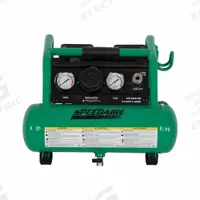 SPEEDAIRE Air Compressor: Quiet, Oil Free, 1 gal, Hot Dog, 0.5 hp, 0.8 cfm @ 90 psi, 120 VAC, 2.8 A (MPN 787U76). Key specifications — attr48686: Oil Free; attr48685: 120 VAC; attr48689: 0.5 cfm; attr48678: 2.8 A; attr48671: SPEEDAIRE; attr124308: Quiet (less than 75 dBA).