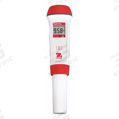 OHAUS Salinity Meter: 0 ppt – 10 ppt, ±2.5% FS Salinity Accuracy, 10°C – 40°C - Pocket Salinity Meters