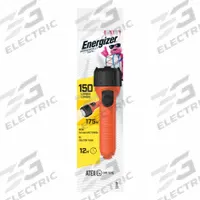 ENERGIZER Safety-Rated Flashlight: 150 lm, 12 hr Run Time at Max Brightness, 175 m Max Beam, Orange (MPN ENISHH21E). Key specifications — Brand: ENERGIZER; Battery Requirements - Broad: Requires 2 AA.
