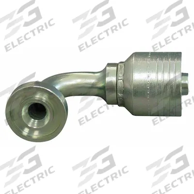 AEROQUIP Hydraulic Flange Fitting: 1 1/4 in Hydraulic Hose I.D. - Crimpable 90° Elbow, Hydraulic Flange Fittings