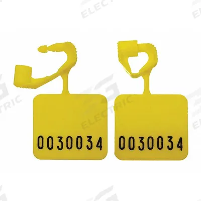 ELC SECURITY PRODUCTS Padlock Seals: Yellow, Plastic, 8 lb Breaking Strength, 5 mm Lock Wd - Plastic Hasp Padlock Seals