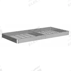 TENNSCO Shelf: 48 in x 24 in, 2,250 lb Load Capacity, Steel, 5 ga Decking, Gray, Shelf (MPN ZLES-4824W). Key specifications — Decking Material: Steel; Includes: (4) Angle Beams; Decking Finish: Zinc Plated; Shelf Configuration: Single Straight; Color: Gray; Frame Material: Steel; Brand: TENNSCO; Frame Finish: Zinc Plated.