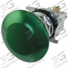 EATON Mushroom Head Push Button: Non-Illuminated, Mushroom Head Profile, Metallic, 30 mm, 1NO (MPN 10250T27G). Key specifications — Brand: EATON; Action: Momentary; Series: 10250T; Push Button Material Type: Metallic.