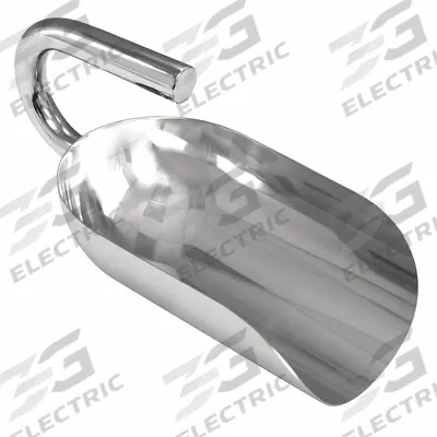 SANI-LAV Hand Scoop: 50 oz Capacity, Silver, 14 in Overall Lg, 5 1/2 in Overall Wd - Stainless Steel Hygienic Hand Scoops