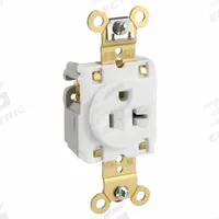 HUBBELL Receptacle: Single, 5-20, White, 125V AC, 20 A, 2 Pole / 3 Wire (MPN HBL5361W)