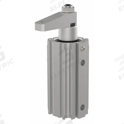DE-STA-CO Pneumatic Swing and Toggle Clamp: 76 lbf Capacity, RH Swing - Extruded-Body Air-Powered Swing Clamps