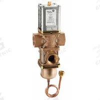 JOHNSON CONTROLS Pressure Regulating Valve: Pressure, Three-Way, 22 gpm Max., 145 psi to 190 psi (MPN V48AC-2C). Key specifications — For Refrigerant Type: R-404A; Brand: JOHNSON CONTROLS; Body Material: Brass.