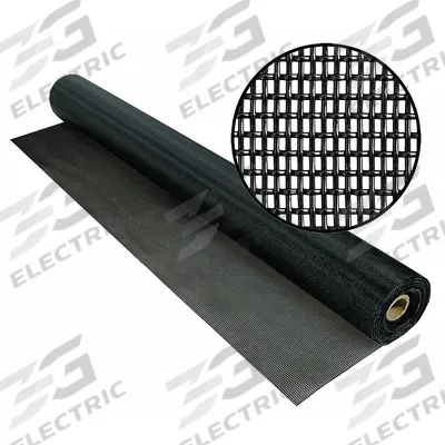 PHIFER Replacement Screen: Polyester, Black, 17 x 10 Mesh Size, 5 ft Wd - Pet Resistant Polyester Pet Door and Window Screen